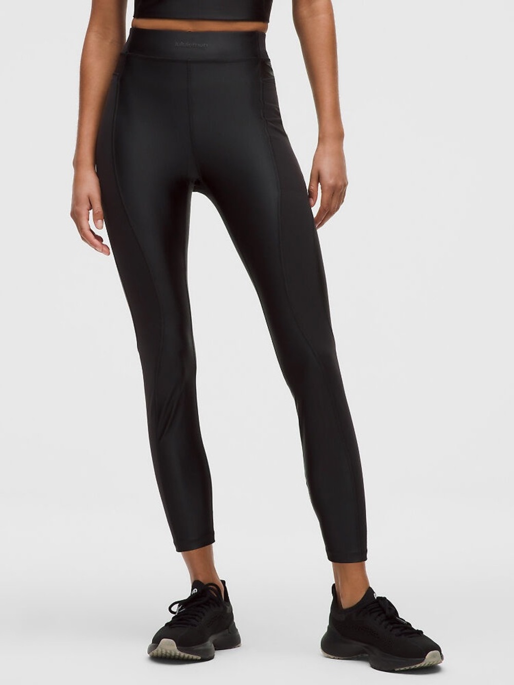 Lululemon Satin Shine High-Rise Black Performance Leggings